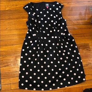 Vince Camuto Black Dress with Pink Polka Dots